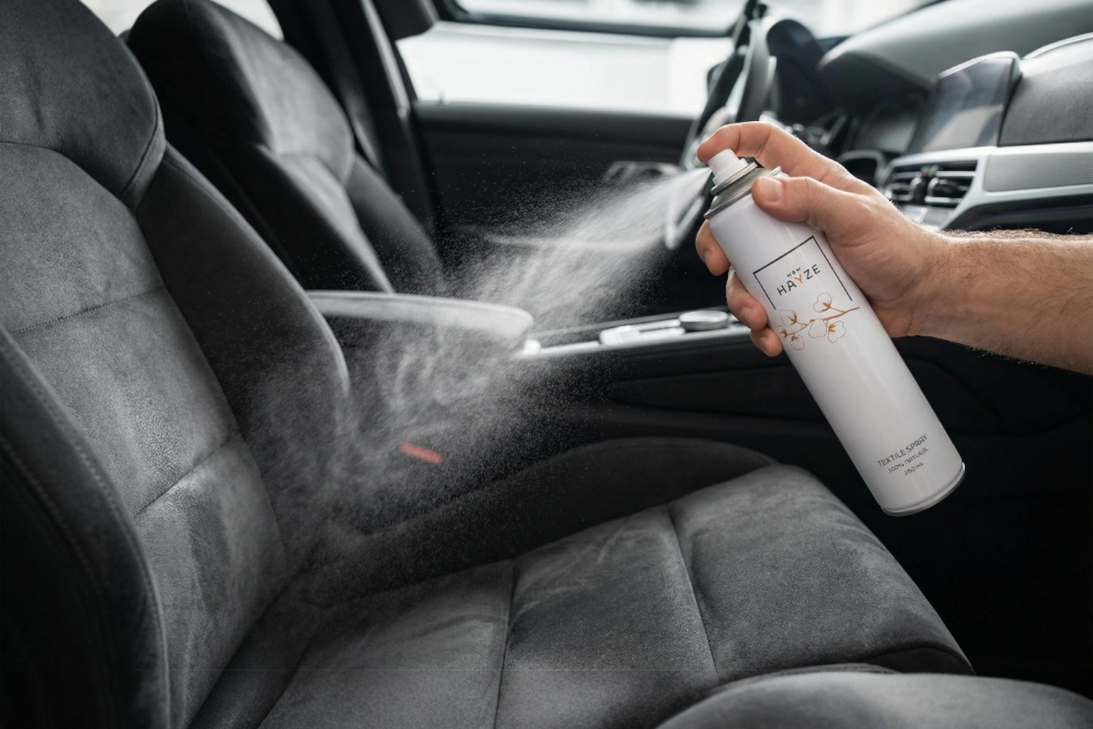 Geur uit auto verwijderen, veilig voor suède, leer en stof