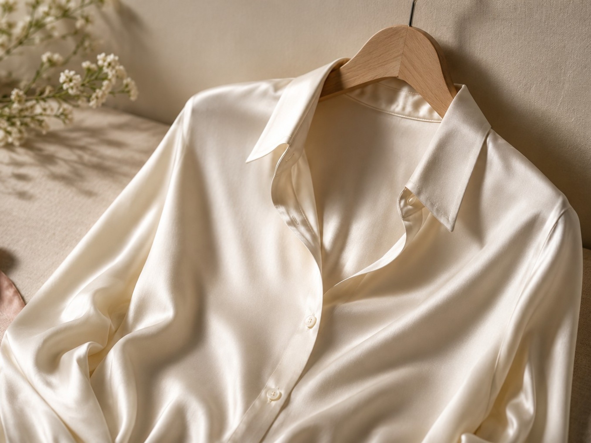 HAYZE frisse zijden blouse